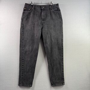 Vintage Levis Jeans Womens 18 Short Faded Black 522 Tapered Fit 90s Made in USA